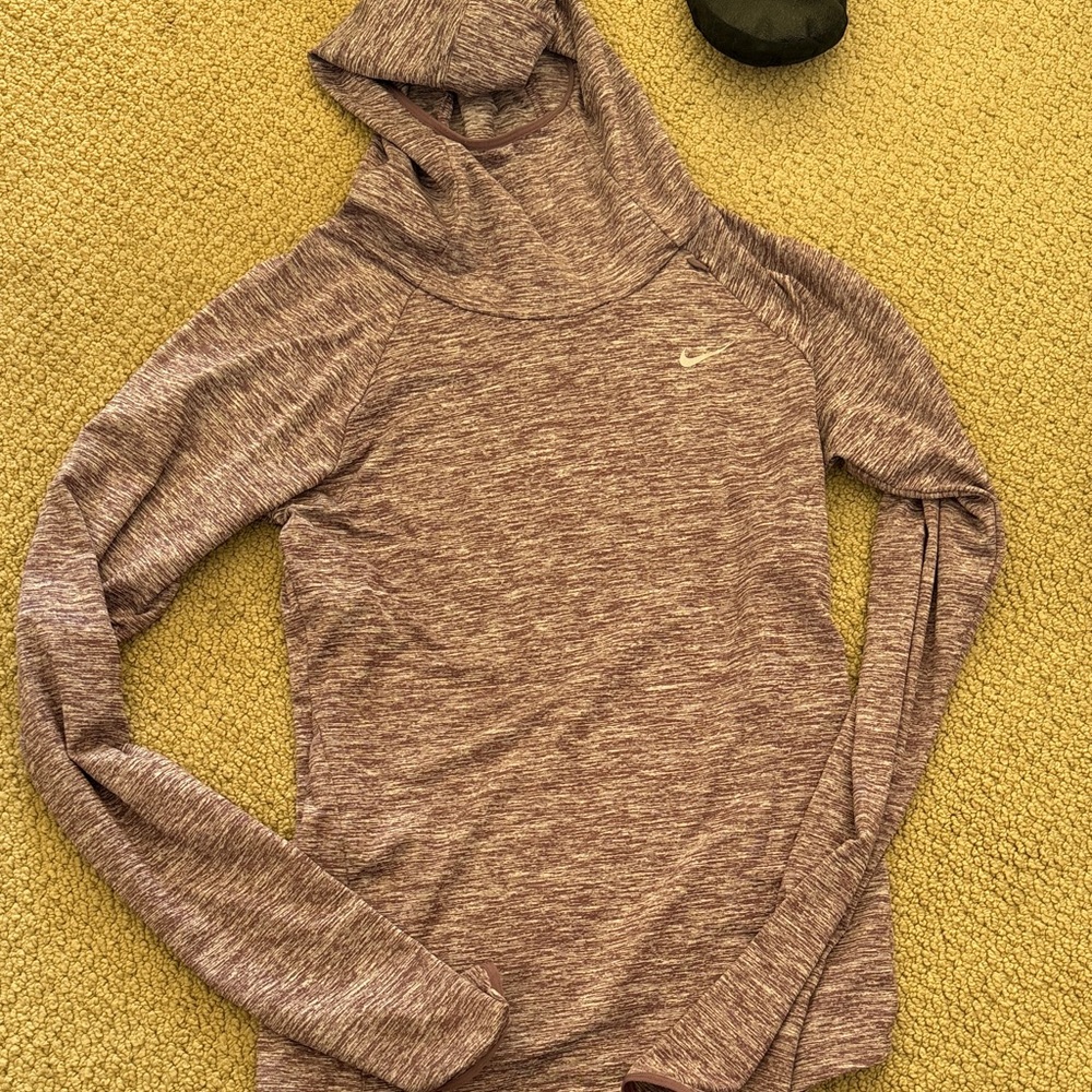 Nike Women's Maroon Heather Running Hoodie